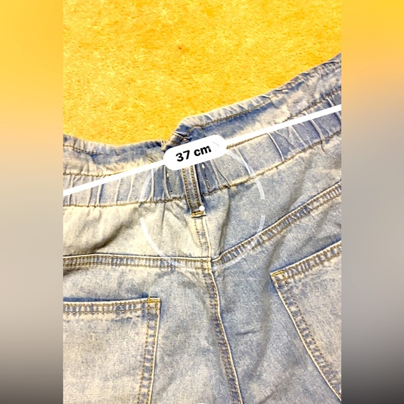 Ladies denim paper bag shorts - Picture 7 of 8